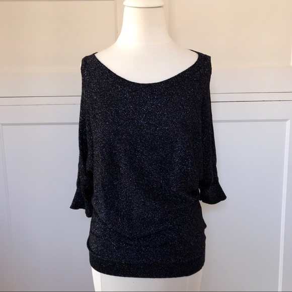 Express Tops - EXPRESS Cold Shoulder Sparkle Top Small
